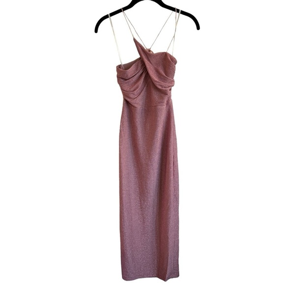 NWT Hello Molly Surge of You Midi Dress, Pink Shimmer, Size 6/M - Picture 5 of 13